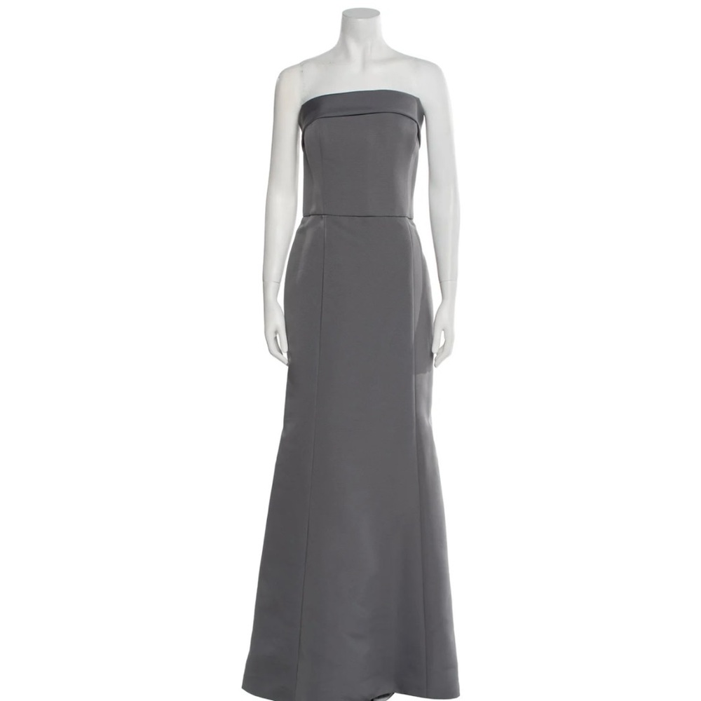 Amsale Gray Strapless Gown
